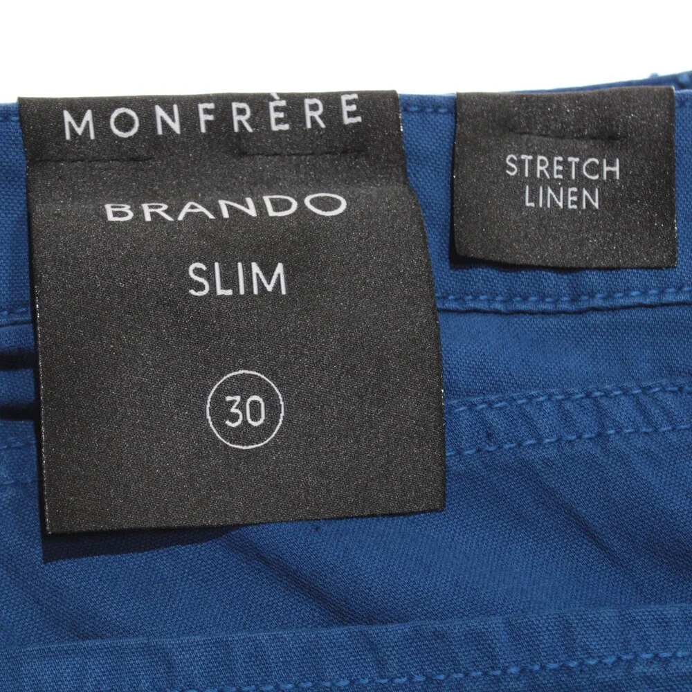 Monfrere NWT 5 Pocket Jeans Size 30 US Slim Fit Brando Blue Cotton Blend